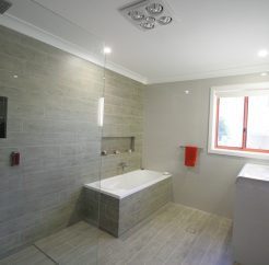 Sydney Bathroom Renovators - Bathroom with Light brown tiles